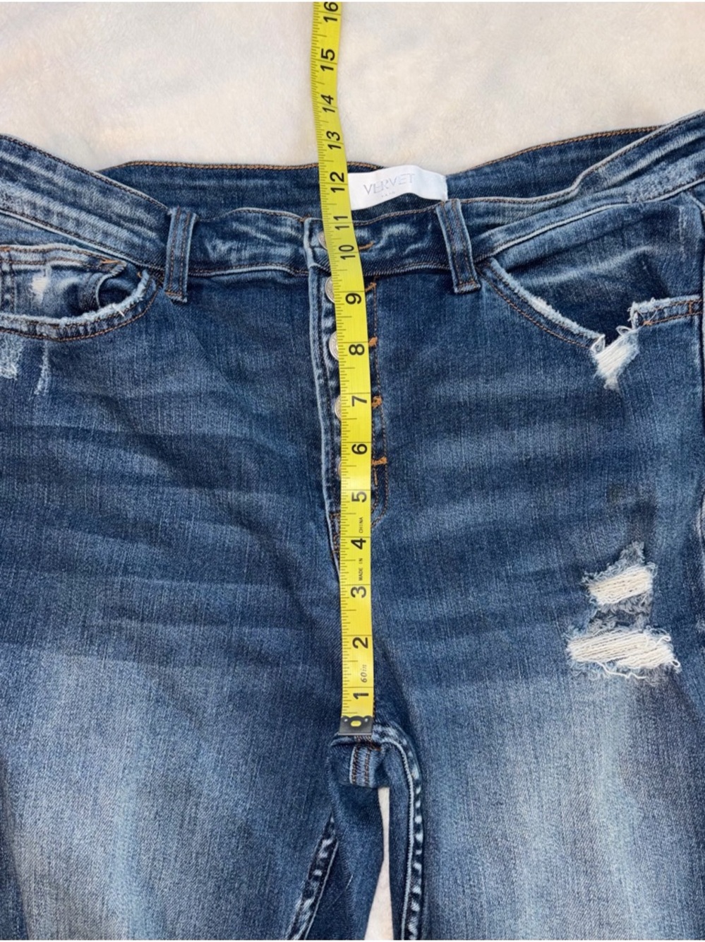 VERVET Distressed Skinny Jeans sz 30 - Picture 7 of 9